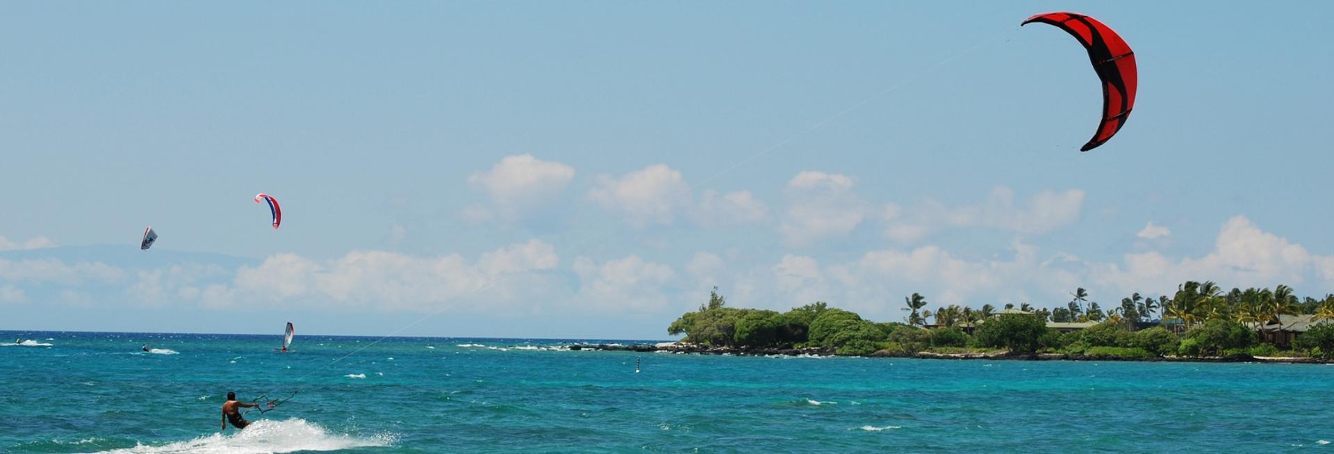 Kite surfing, Alankuda Beach, Kalpitiya, Sri Lanka