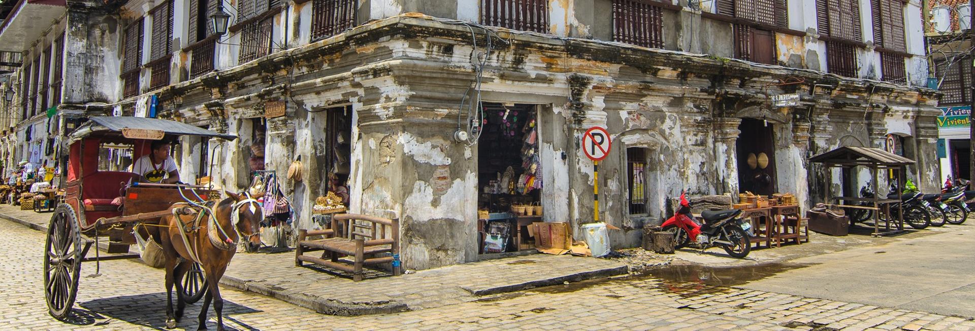Atmospheric streets of Vigan, Luzon, the Philippines