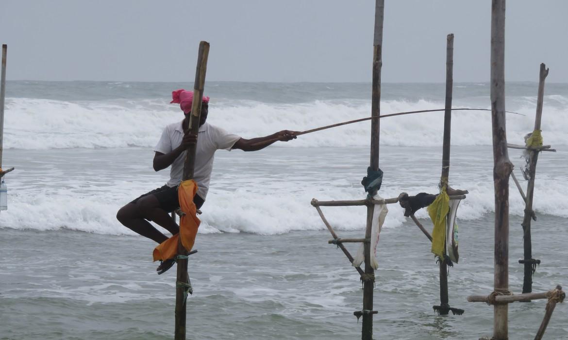 Fishermen on stick, Mirissa