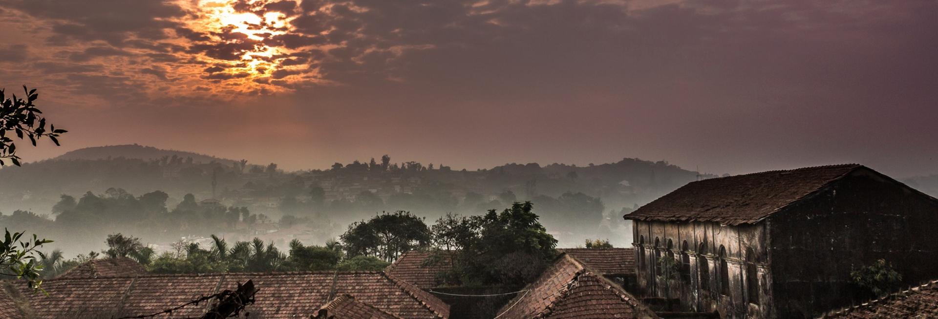 Sunrise over Madikeri, Coorg