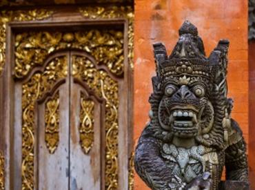 Statue at Tirta Empul Temple, Bali