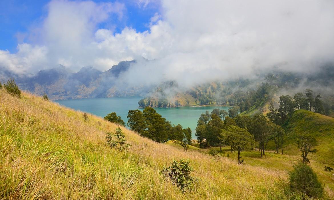 Mountain lake, Mount Rinjani