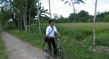 cycling to Prambanan