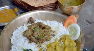 Simple family meal, India