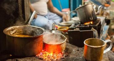 Tea on stove, India