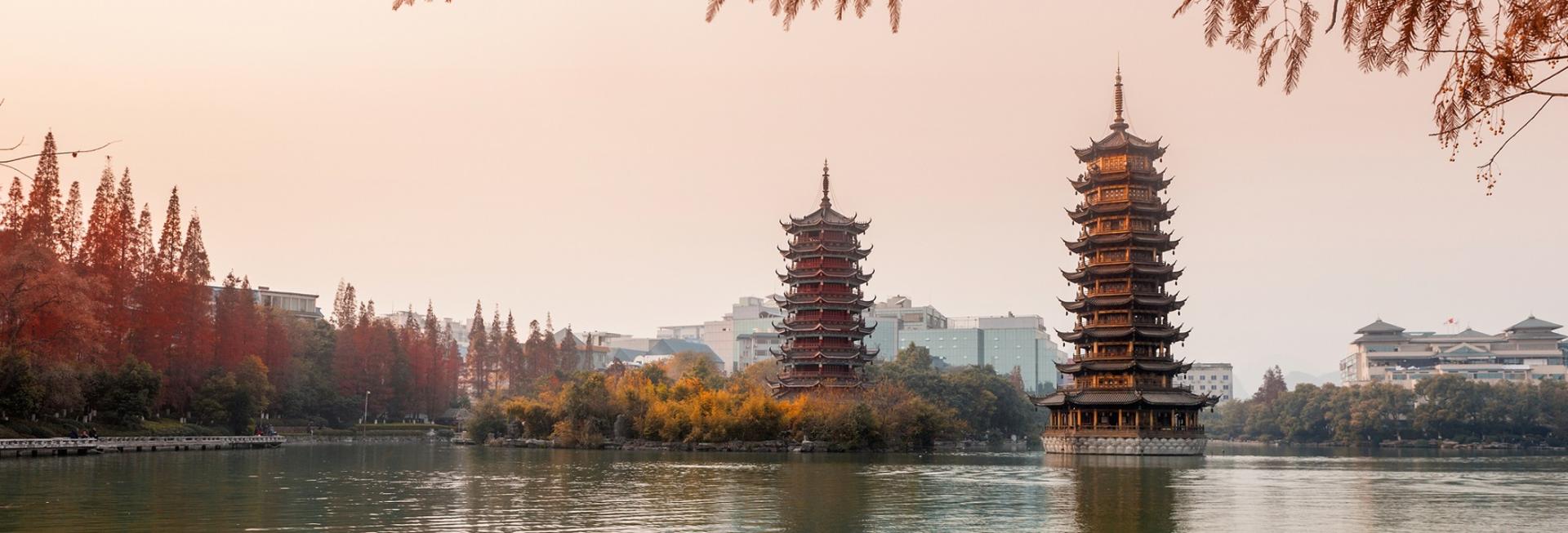 Sun & Moon Pagodas, Guilin