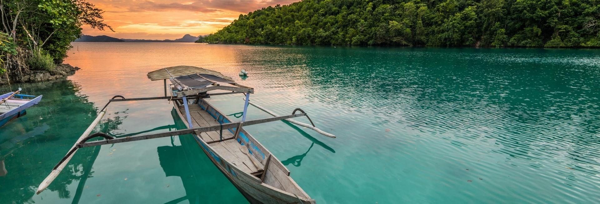 Sunset on a tour of Sulawesi
