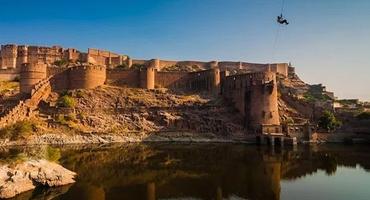 Zip-lining in Rajasthan