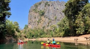 Kayaking, Hinboun, Laos