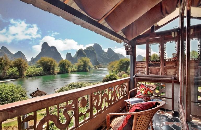 Balcony, Superior Queen Room, Yangshuo Mountain Retreat