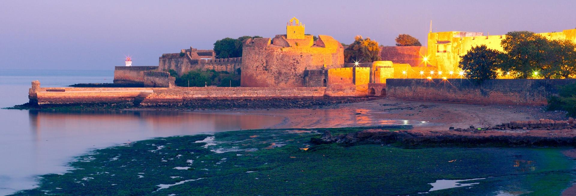 Fort Diu at night, Bamboo Travel
