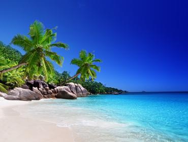 Beach, Praslin Island