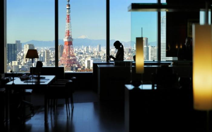 View of Mt Fuji from Reception, Park Hotel Tokyo