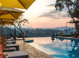 Sunset from the pool deck, Elephant Stables