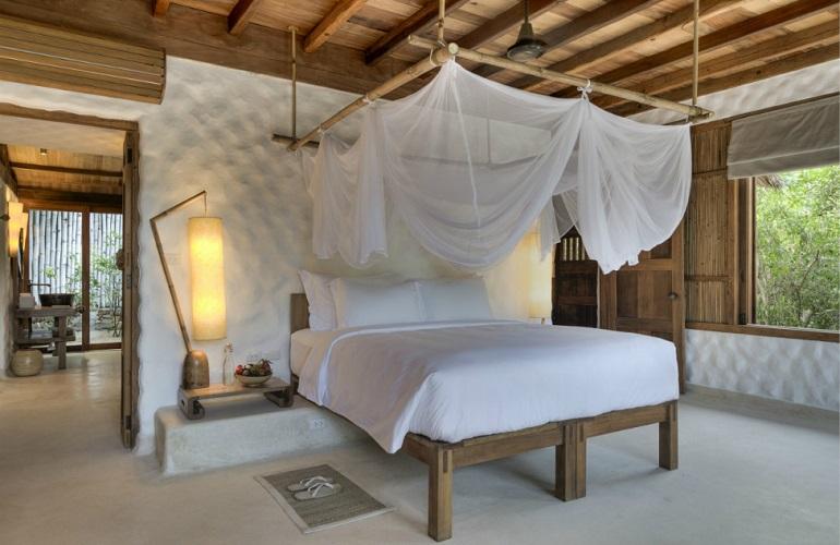 Bedroom, Beachfront Pool Villa, Six Senses Hideaway Ninh Van Bay