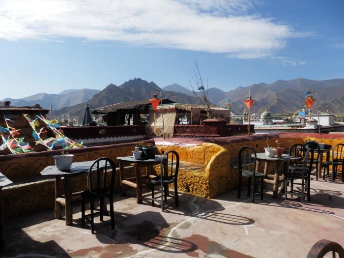Rooftop restaurant, Shambhala Palace