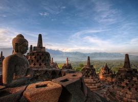 Sunrise over Borobodur