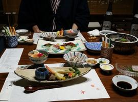 Kaiseki dinner, here served at Okonoyu Ryokan in Kurokawa-onsen, Kyushu
