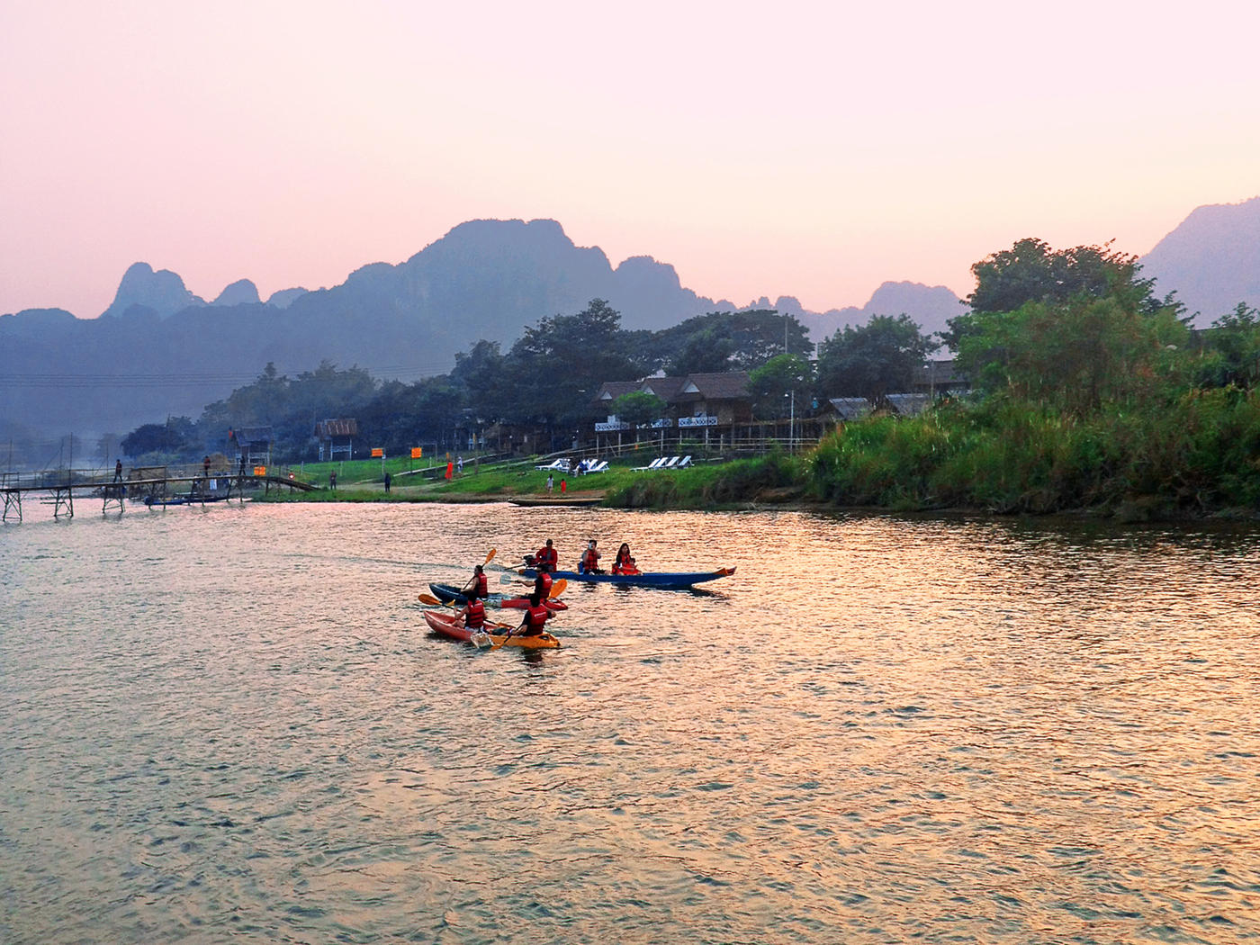 Kayaking, Vang Vieng