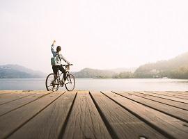 Cycling at Sun Moon Lake