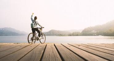 Cycling at Sun Moon Lake