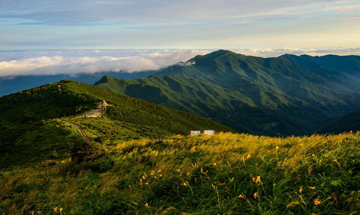 Jirisan morning in Nogodan Peak