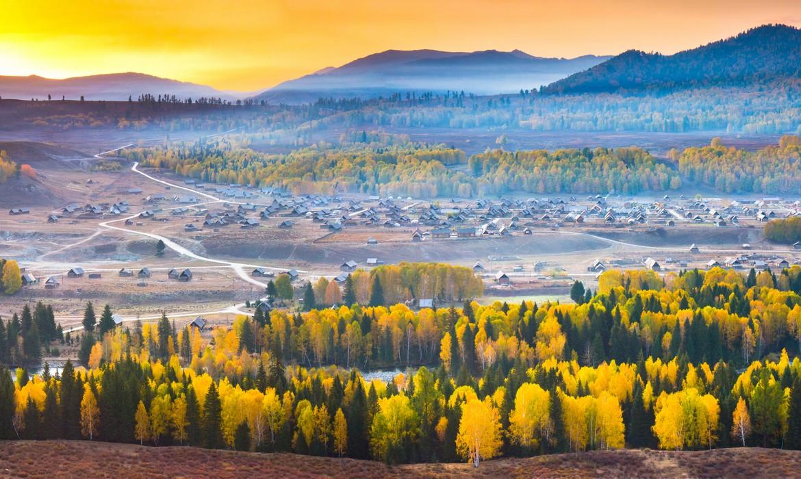 Scenery around Hemu Village, Xinjiang