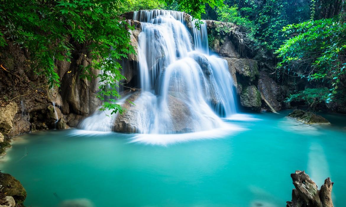 Deep forest waterfall, Kanchanaburi