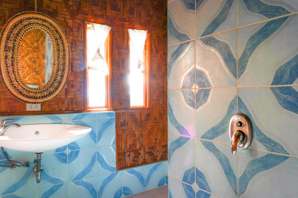 Bathroom, Coral Blue Oriental