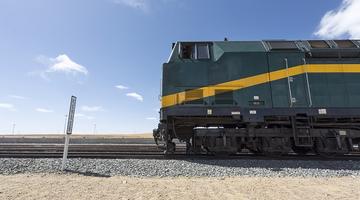 Locomotive on Qinghai-Tibet railway