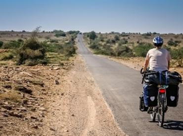 Cycling through the desert, Rajasthan