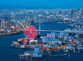 Osaka Bay at dusk, Osaka