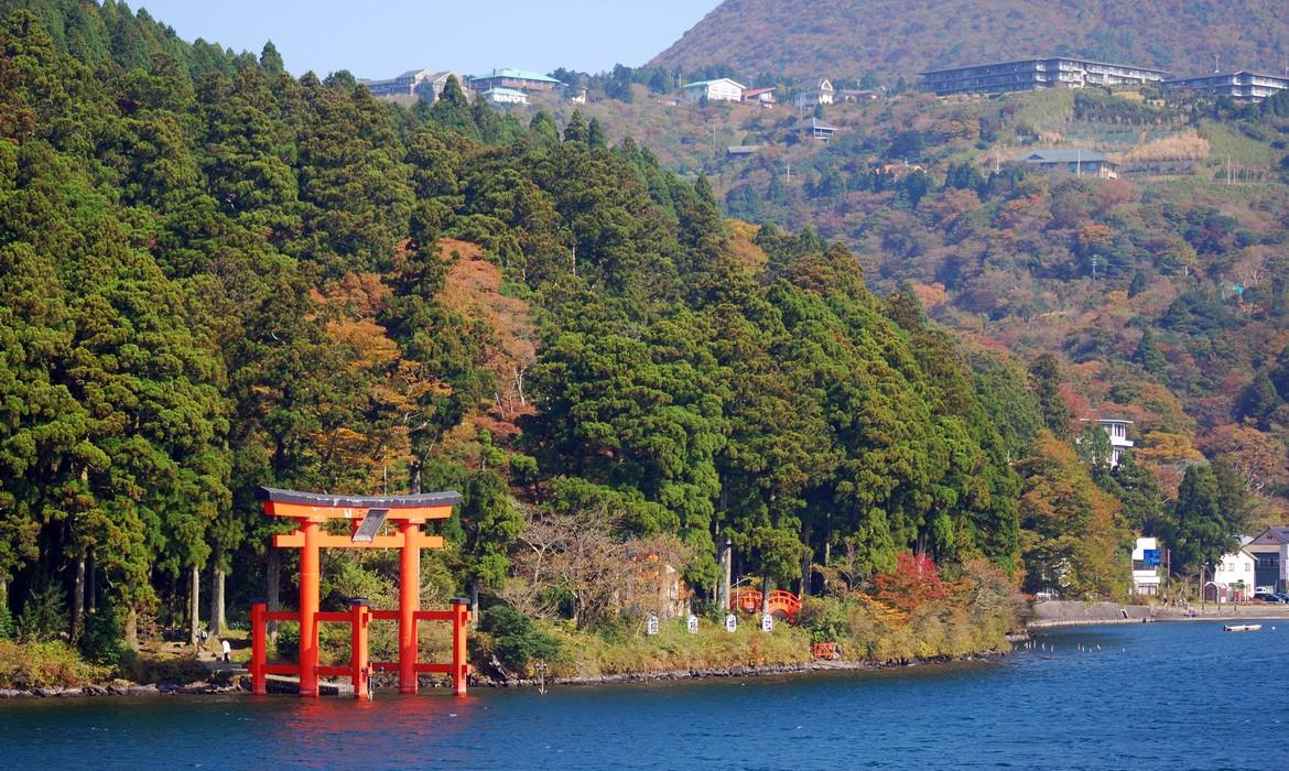 Torii on Lake Ashi, Hakone National Park