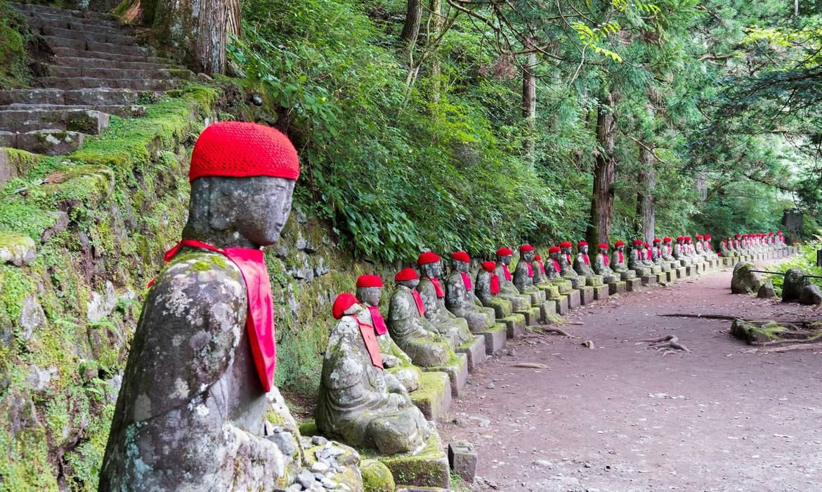 Jizo statues, Nikko