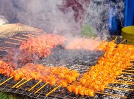 Satay, Kuala Lumpur street food, Malaysia