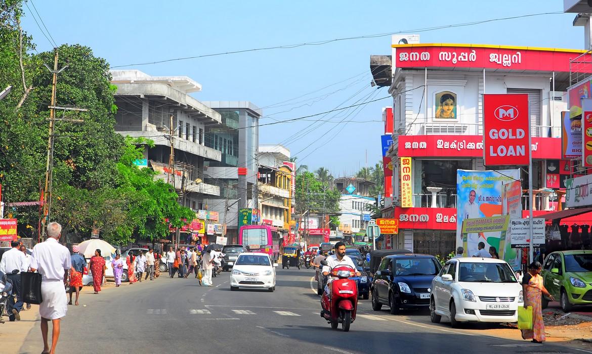 Busy street, Kasaragod