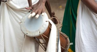 Meeting a local musician, Tamil Nadu