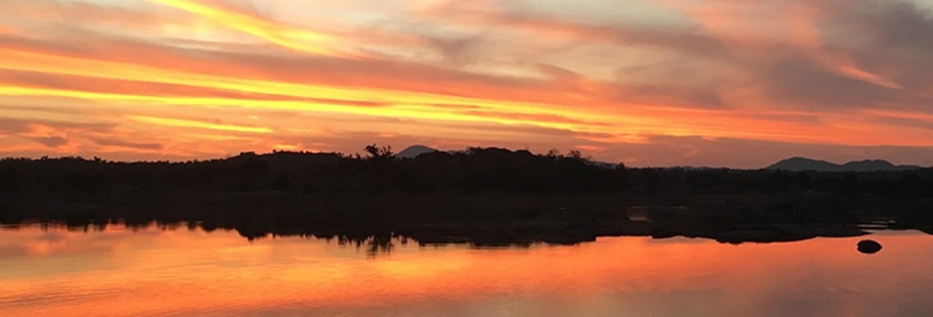 Sunset over Deogarh Lake, Rajasthan, India
