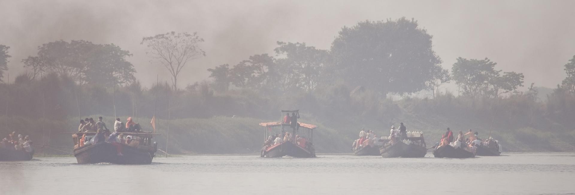 Ferry transfers between Jorhat and Majuli, India