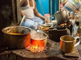 Tea on stove, India