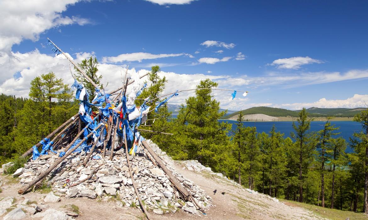 Sacred ovoo, Lake Khovsgol