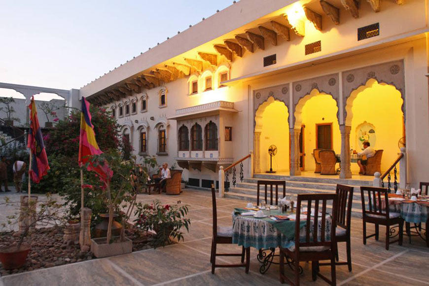Courtyard at night, Dera Mandawa