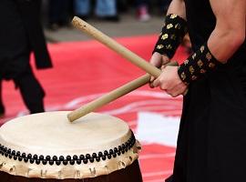 Taiko drumming class, Kyoto