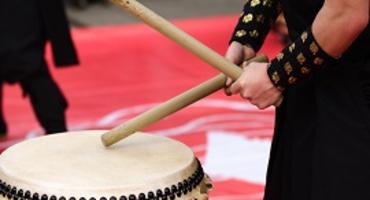 Taiko drumming class, Kyoto