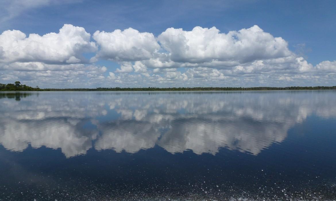 Reflection of clouds, Lake Murray