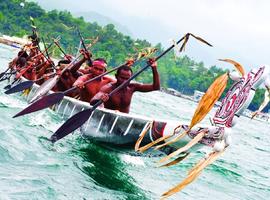 Canoe race, Milne Bay