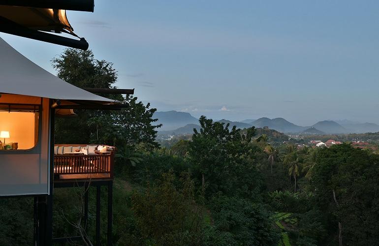 Hilltop tent, Rosewood Luang Prabang