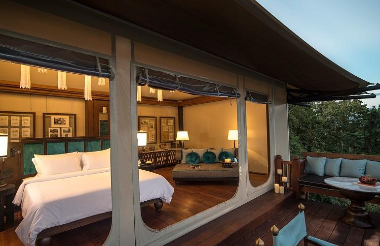 Hilltop tent, Rosewood Luang Prabang