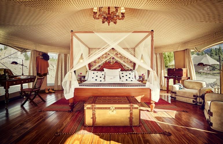 Tent interior, Chamba Camp Thiksey