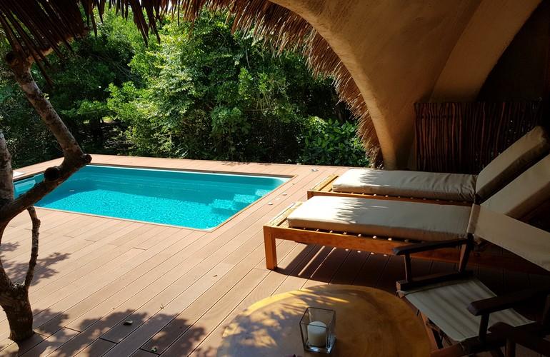 Cabin's swimming pool, Chena Huts
